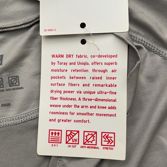 NEW Uniqlo Women Warm Dry Half Zip Long Sleeve Gray   Sz M. All Sales are Final - Picture 6 of 10